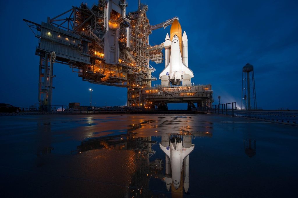 Rocket Is Ready at the Launch Pad