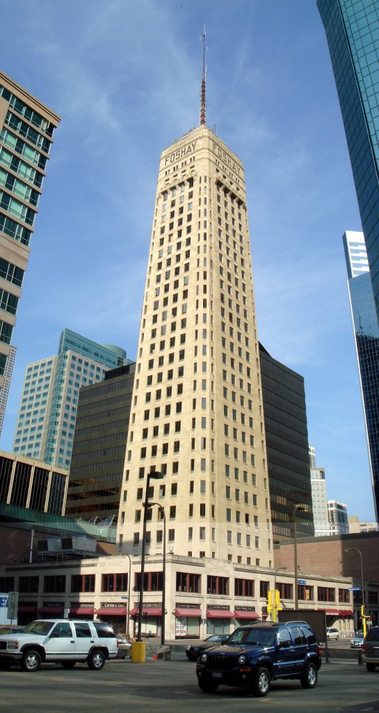 The Limestone Pyramid Displays Wilbur Foshay’s Name in Huge Letters