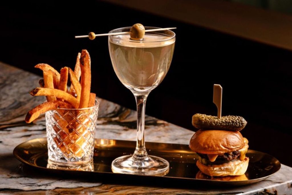 Lobby Bar Pairs Burgers and Fries With Champagne and Martinis