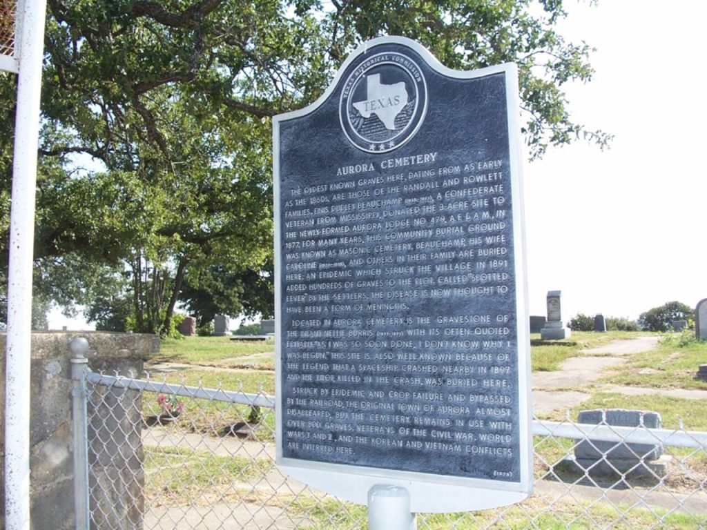 Aurora Cemetery Is Tied to a Legendary UFO Crash