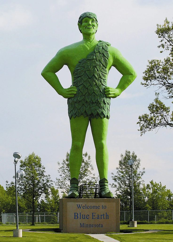 The Jolly Green Giant Welcomes Travelers With a 55-Foot Statue in Blue Earth