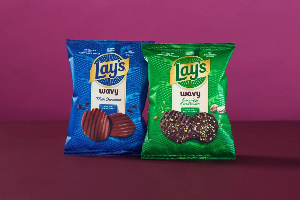 Lay’s Wavy Dubai-Style Dark Chocolate Chips Add Pistachios to the Mix