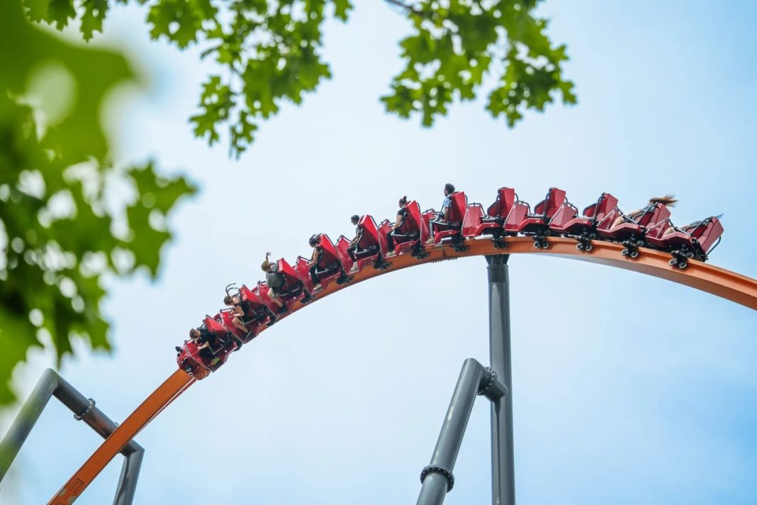 Six Flags Just Finished the Track on One of America’s Tallest New Roller Coasters Six Flags